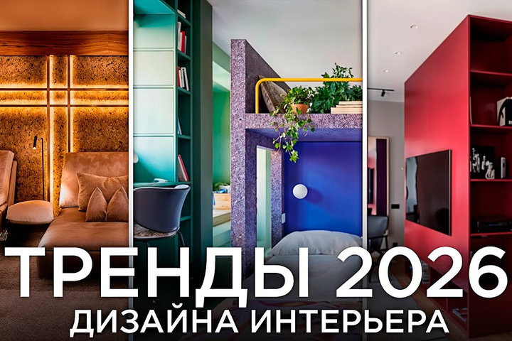 Модные тенденции дизайна интерьера 2026 года