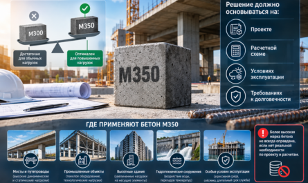 инфографика про бетон м350